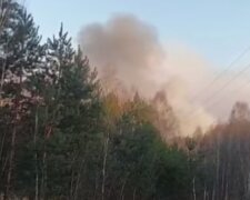 пожежа в Чорнобилі, скріншот з відео