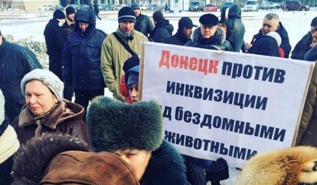 В окупованому Донецьку пройшов мітинг на захист тварин (фото)