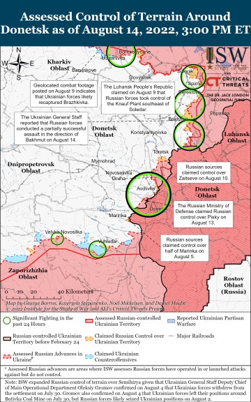 Карта бойових дій, фото: ISW