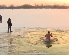 Водохреща в Києві, фото: скріншот з відео