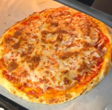 Пицца на творожном тесте: фото скрин рецепта