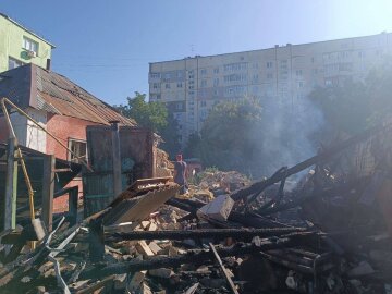 Наслідки обстрілу на Харківщині, фото з соцмереж