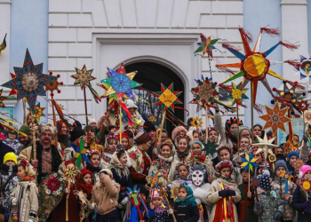 Різдво, Київ, колядники, фото із соцмереж