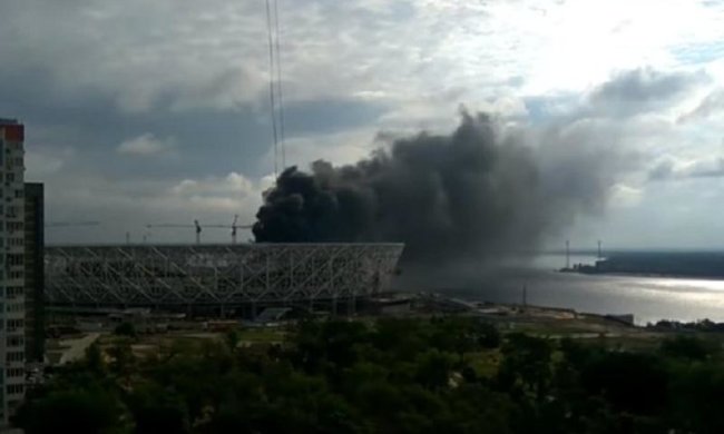 В России загорелся стадион чемпионата мира по футболу-2018