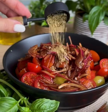 Итальянский картофельный салат: фото скрин рецепта