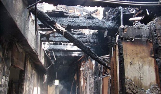 Последствия пожара в доме в центре Тернополя (фото)