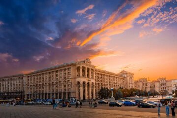 Закат, Киев, фото из соцсетей