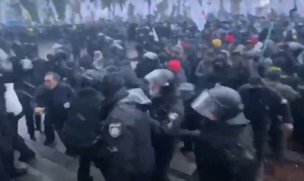 Предприниматели штурмуют Верховную Раду, кадр из видео: Telegram Новини 24/7