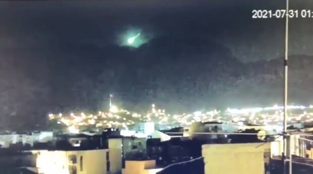 метеорит над Турцией, скриншот
