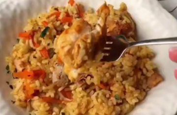 Плов в рукаве, кадр из видео