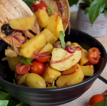 Итальянский картофельный салат: фото скрин рецепта