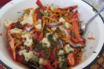 Постное меню: вкусный рецепт "Цветного" салата из овощей