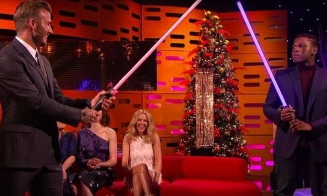 Бекхем побився на світлових мечах з актором "Зоряних війн" (відео)