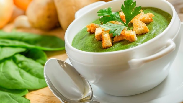 смачний і корисний рецепт супу-пюре зі шпинату