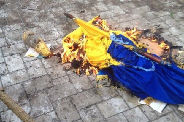 Жителя Костянтинівки затримали за наругу над прапором України