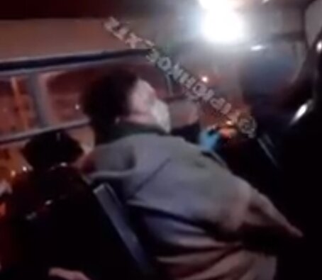 транспортний скандал, скріншот з відео