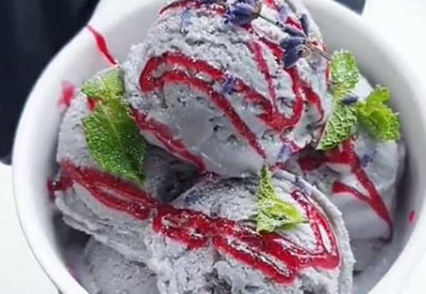 Лавандовое мороженое от Вилич, скриншот из видео