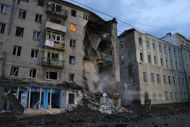 Зруйнований будинок у Харкові, фото: Telegram Харків зараз