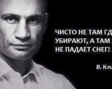 Кличко высмеяли за уборку снега на дорогах