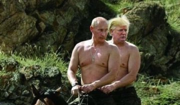 Голые всадники: Путина и Трампа высмеяли в соцсетях