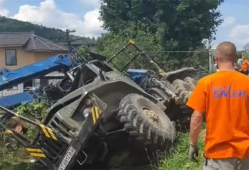 Перекинувся лісовоз, скріншот із відео