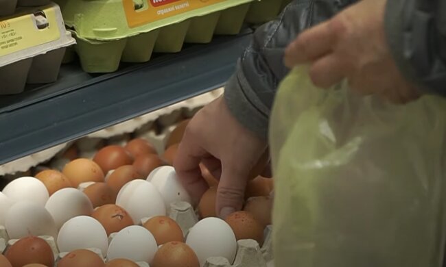 Цены на яйца. Фото: скрин youtube