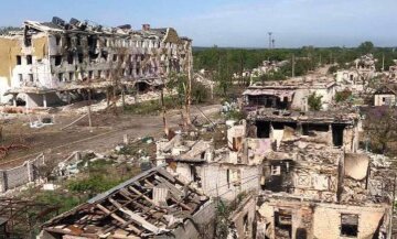 Разрушенный украинский город. Фото: Telegram