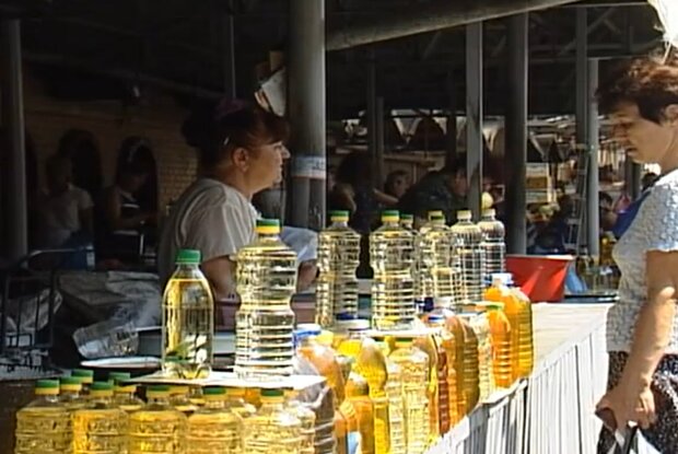 Цены на подсолнечное масло, скриншот с видео