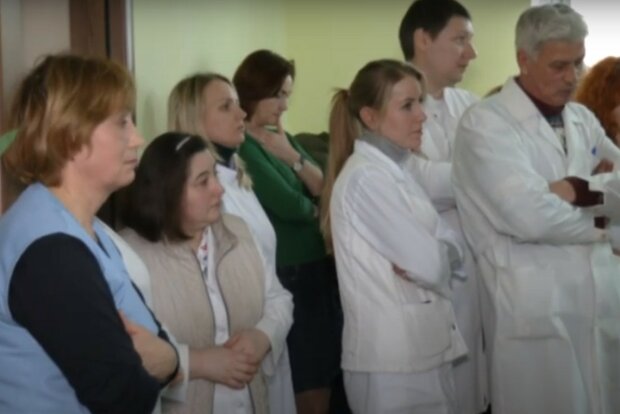 протест лікарів, скріншот із відео