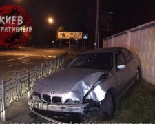 Пьяный гонщик крушил заборы в Киеве