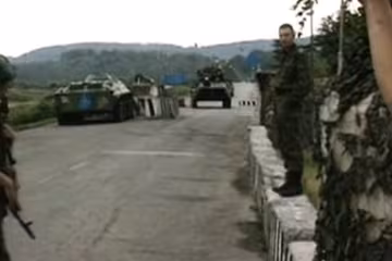 Граница россии и Грузии, скриншот: YouTube