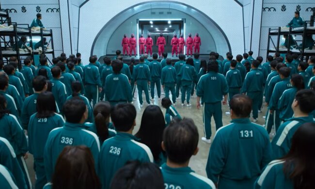 Игра в кальмара, кадр из дорамы