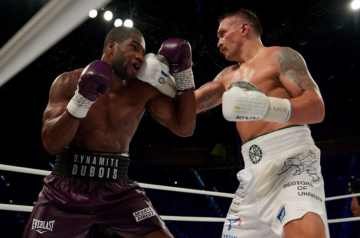 Олександр Усик та Даніель Дюбуа, фото: Фото Piotr Duszczyk / boxingphotos.pl