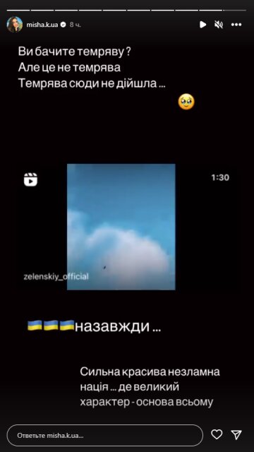 Ксенія Мішина, скріншот: Instagram Stories