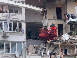 взрыв многоэтажки на Позняках, скриншот с видео