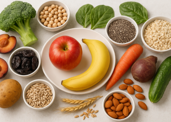 Продукты для здорового питания, изображение сгенерированное ИИ