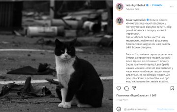 Скрин из instagram Тараса Цимбалюка