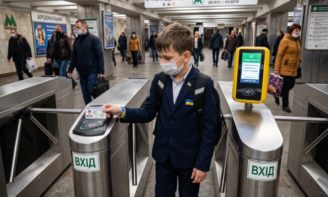 учнівський квиток Київ Цифровий турнікет метро школяр