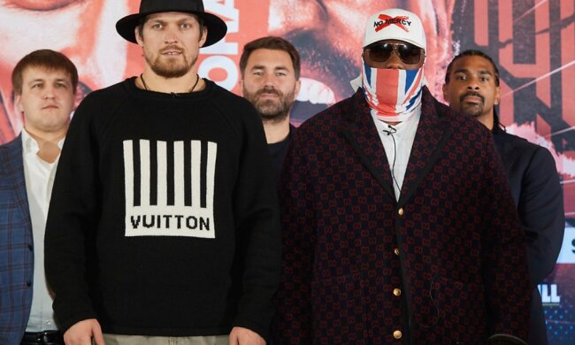 Усик і Чесора, фото: Matchroom Boxing via Twitter