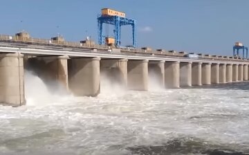 Дамба вистоїть. Фото: скриншот з відео