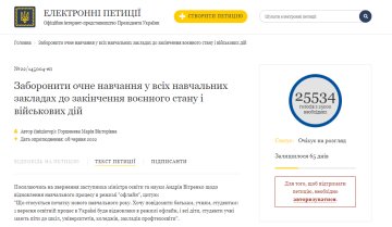 Скріншот: petition.president.gov.ua/petition