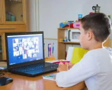 Школярі на дистанційному навчанні