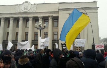 Митинг фермеров под Верховной Радой, фото: Znaj.ua