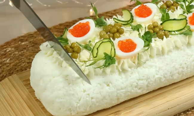 Салат-рулет, кадр из видео