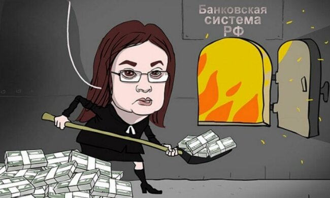 Российская экономика горит: новые карикатуры от Елкина (фото)