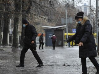 Гололед, фото: Unian