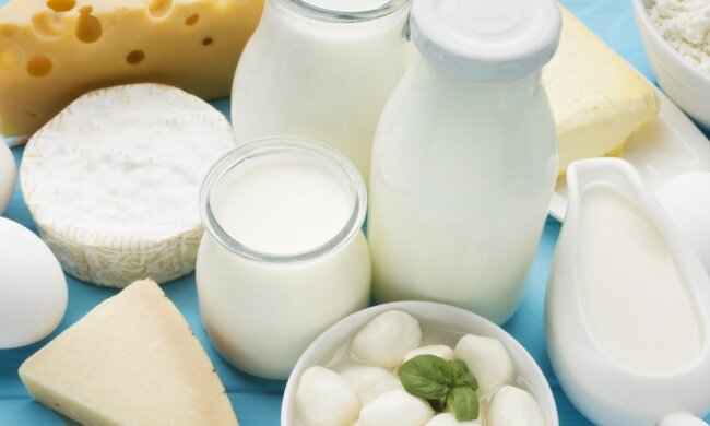 Молочная продукция в супермаркете