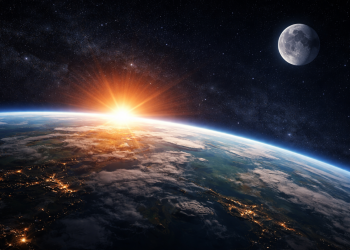 Земля, Луна, космос, изображение: Знай.ua