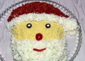 Салат "Санта Клаус", кадр з відео