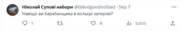 Коментарі під публікацією Христини Соловій. Фото скрін з Twitter